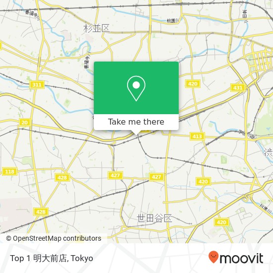 Top 1 明大前店 map