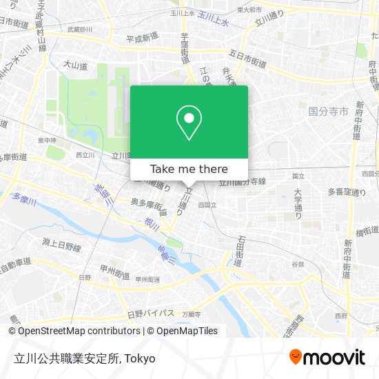 立川公共職業安定所 map