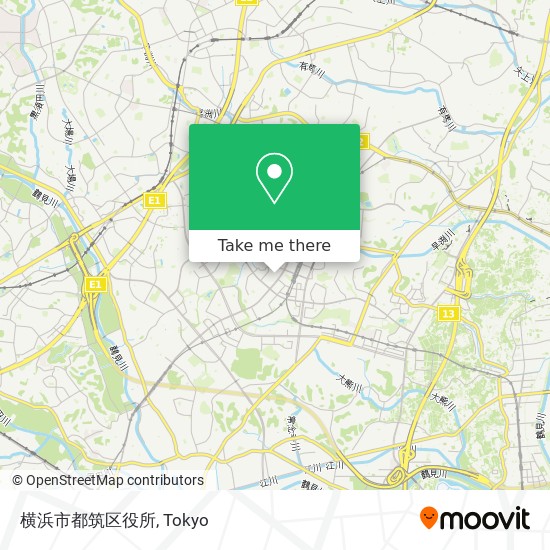 横浜市都筑区役所 map