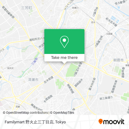 Familymart 野火止三丁目店 map