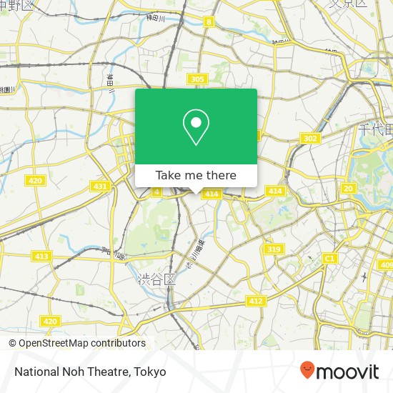 National Noh Theatre map