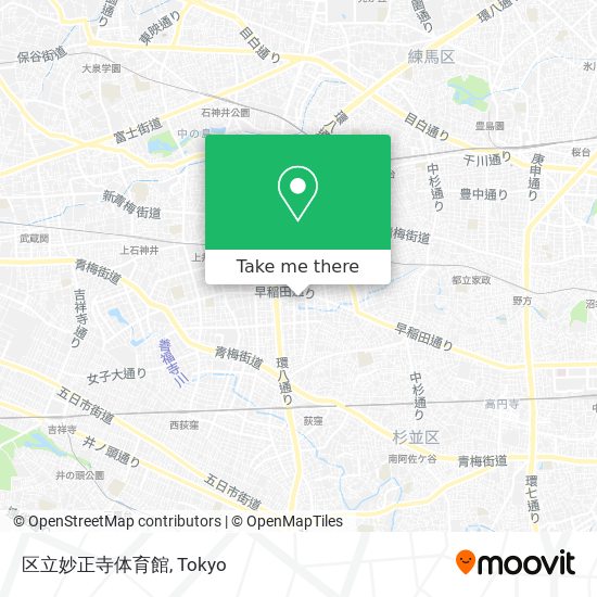 区立妙正寺体育館 map