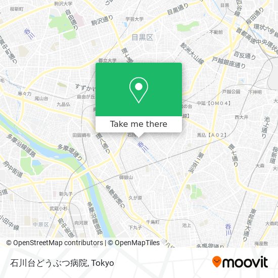 石川台どうぶつ病院 map
