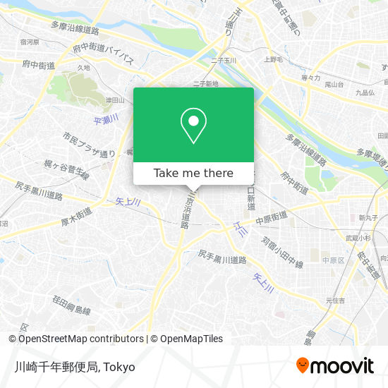 川崎千年郵便局 map