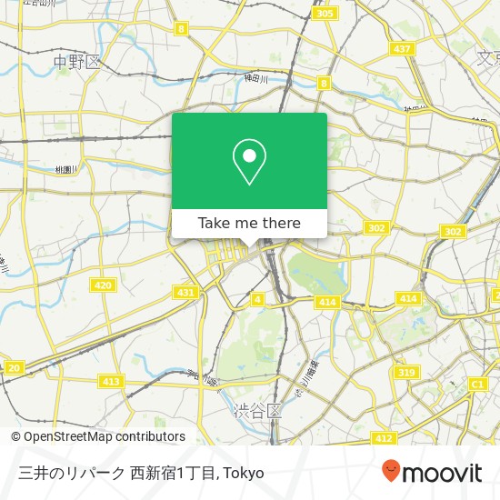 三井のリパーク 西新宿1丁目 map