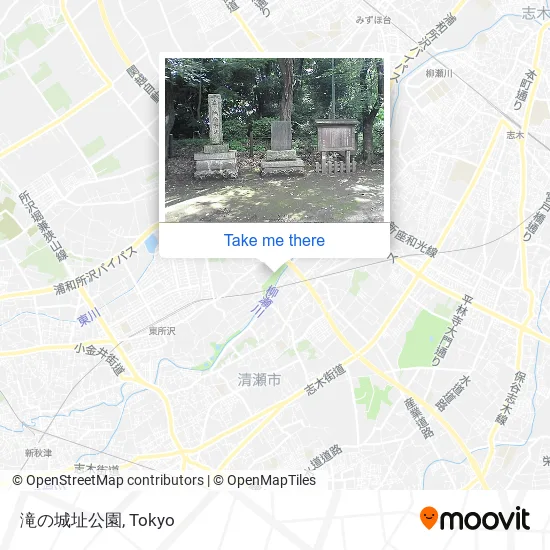 滝の城址公園 map