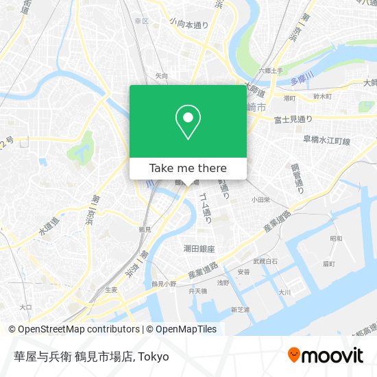 華屋与兵衛 鶴見市場店 map