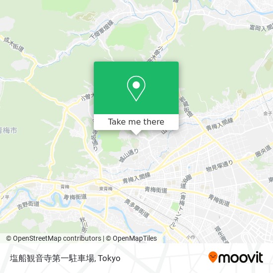 塩船観音寺第一駐車場 map