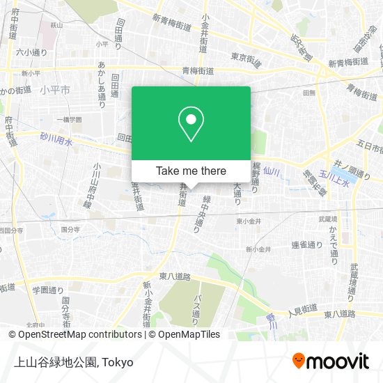 上山谷緑地公園 map