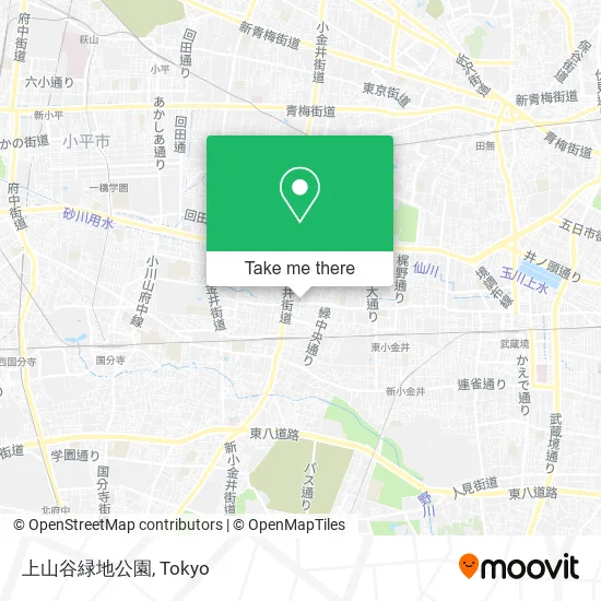 上山谷緑地公園 map