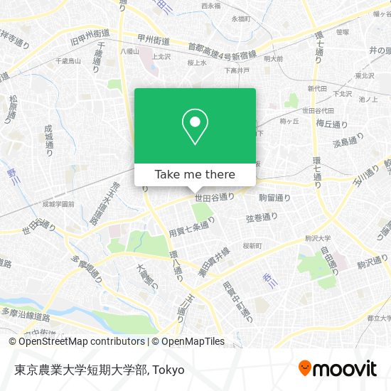 東京農業大学短期大学部 map