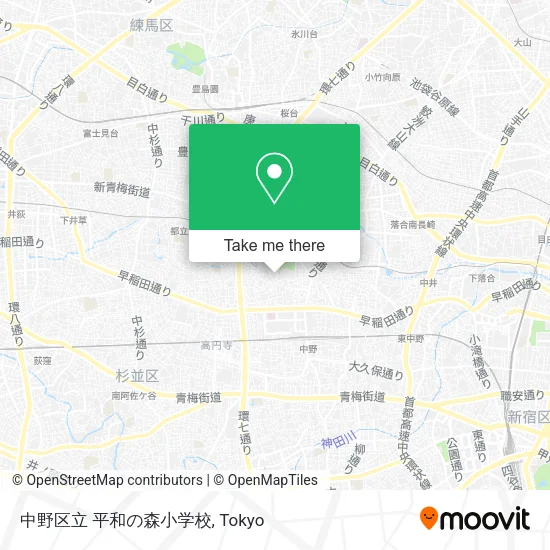 中野区立 平和の森小学校 map