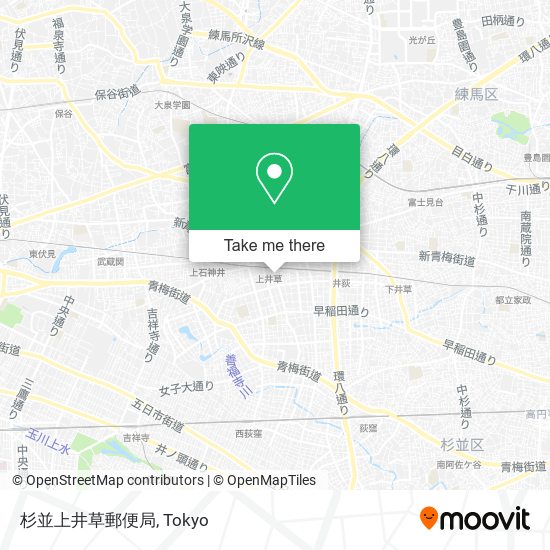 杉並上井草郵便局 map