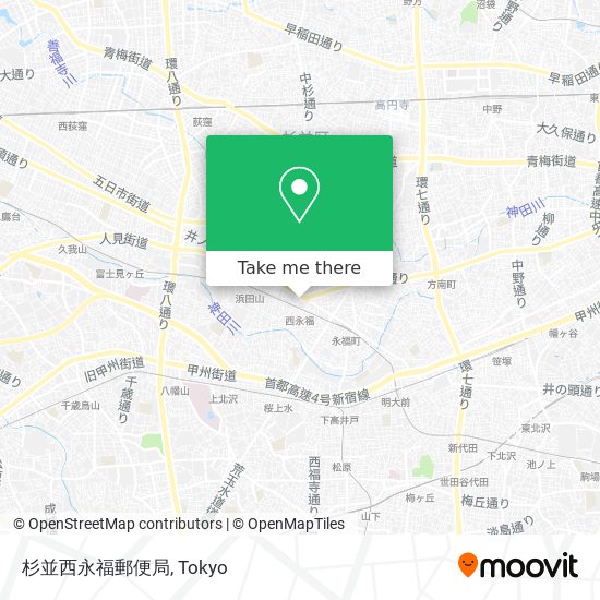 杉並西永福郵便局 map