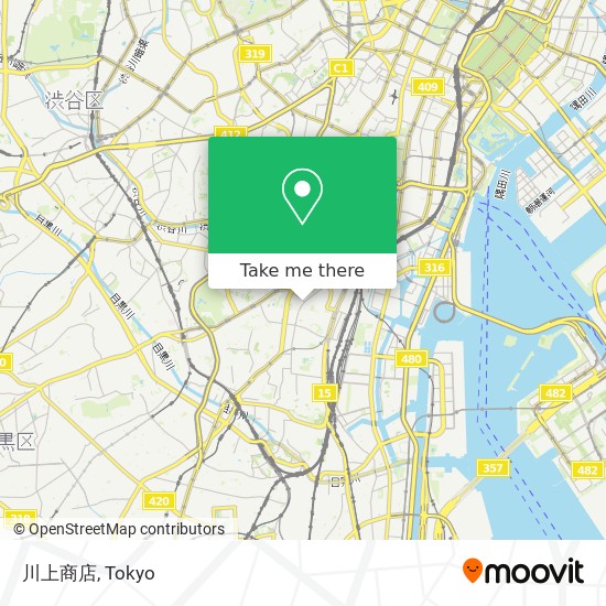 怎樣搭巴士或地鐵去港区的川上商店