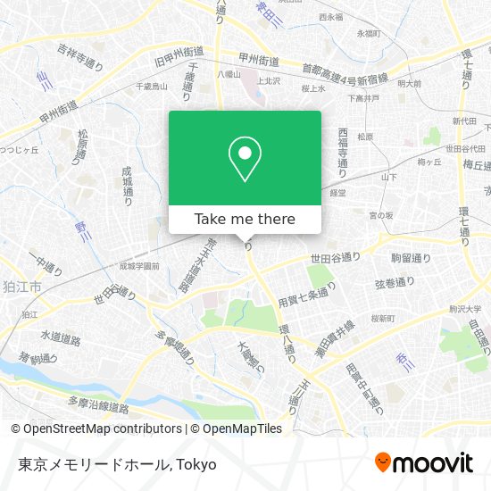 東京メモリードホール map