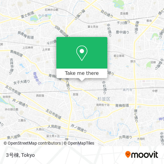 怎樣搭地鐵或巴士去杉並区的都営天沼アパート1号棟 Moovit