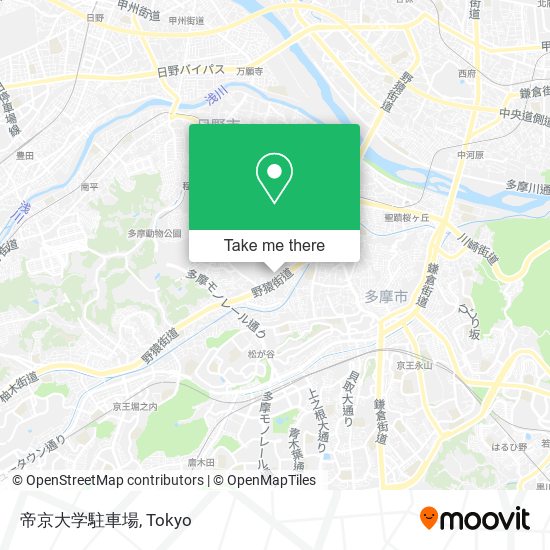 帝京大学駐車場 map