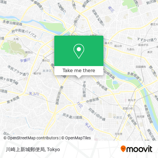 川崎上新城郵便局 map