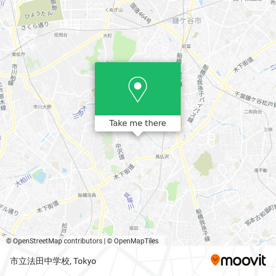 市立法田中学校 map