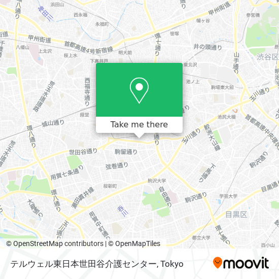 テルウェル東日本世田谷介護センター map
