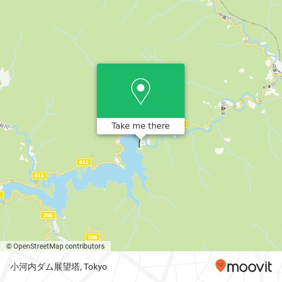 小河内ダム展望塔 map