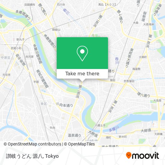 讃岐うどん 源八 map