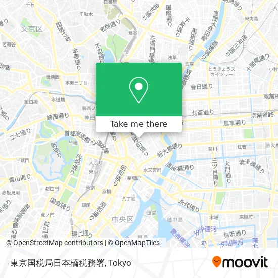Tokyo National Tax Bureau Nihonbashi Tax Office map