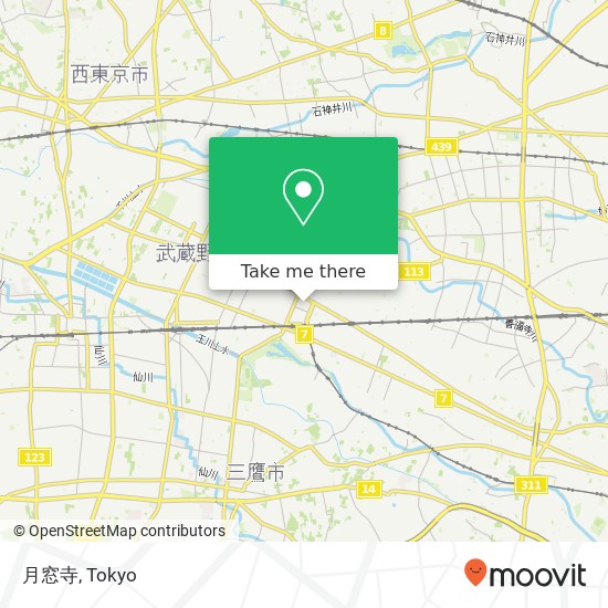 月窓寺 map