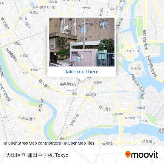 大田区立 蒲田中学校 map