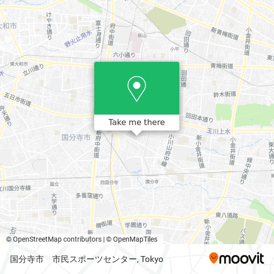 国分寺市　市民スポーツセンター map