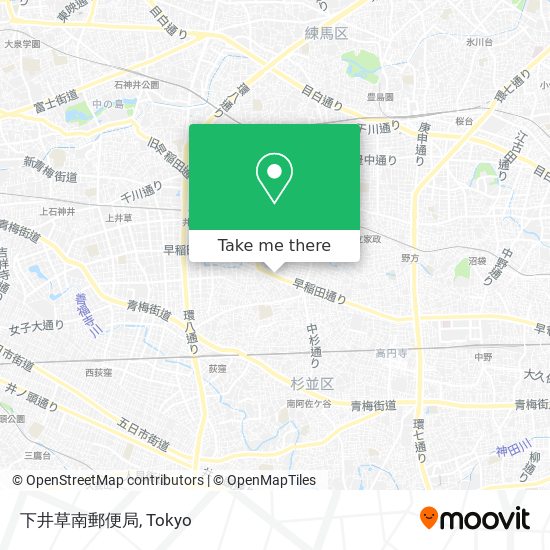 下井草南郵便局 map