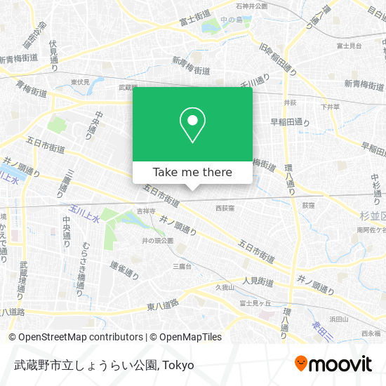 武蔵野市立しょうらい公園 map