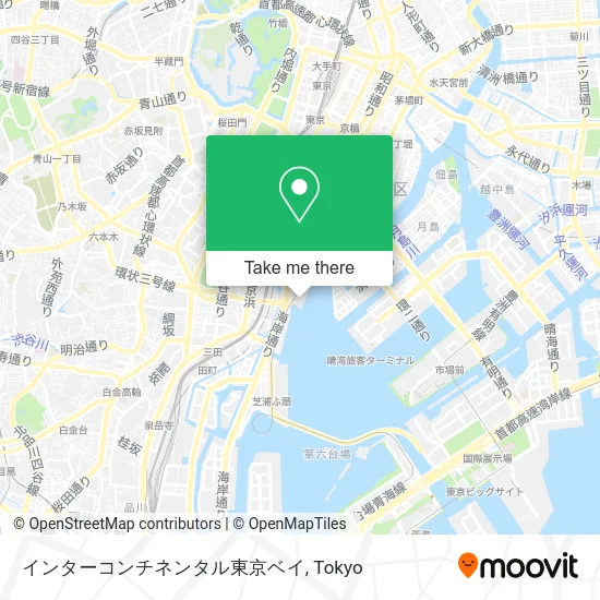 Intercontinental Tokyo Bay map