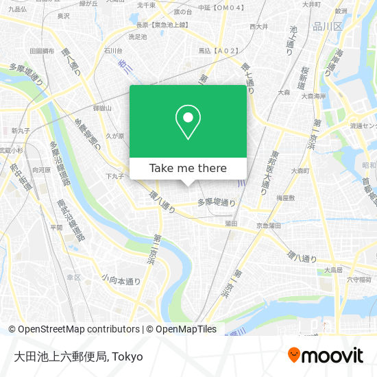 大田池上六郵便局 map