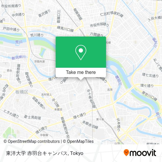 東洋大学 赤羽台キャンパス map