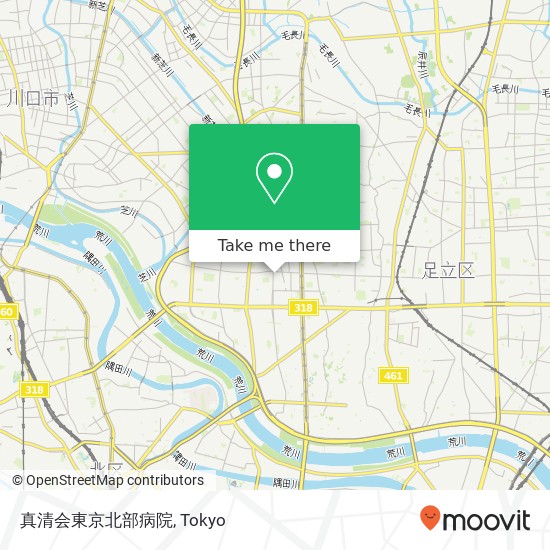 真清会東京北部病院 map