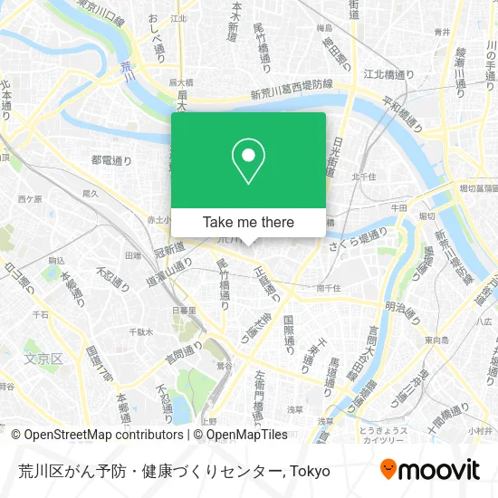 荒川区がん予防・健康づくりセンター map
