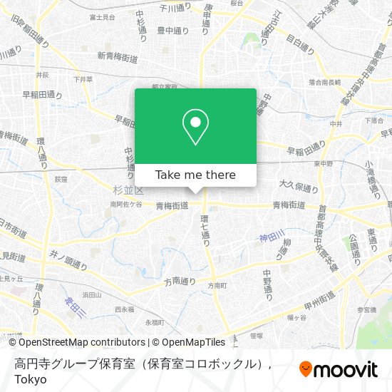 高円寺グループ保育室（保育室コロボックル） map