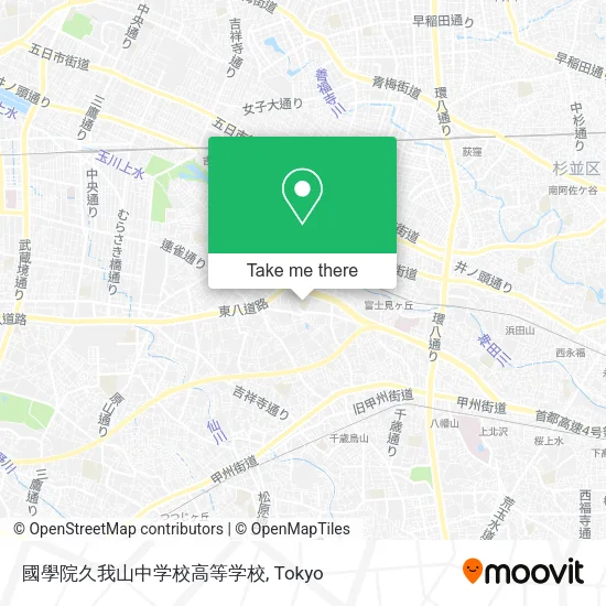 國學院久我山中学校高等学校 map
