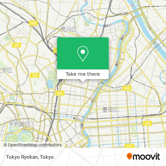 Tokyo Ryokan map