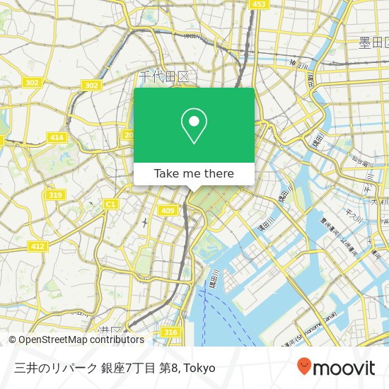 三井のリパーク 銀座7丁目 第8 map
