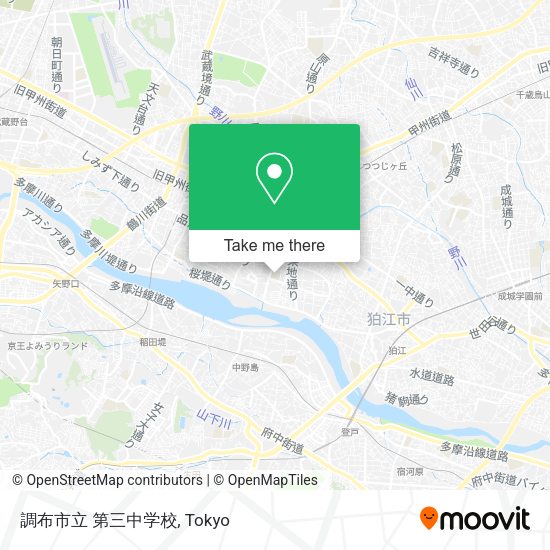 調布市立 第三中学校 map