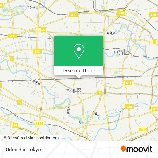 Oden Bar map
