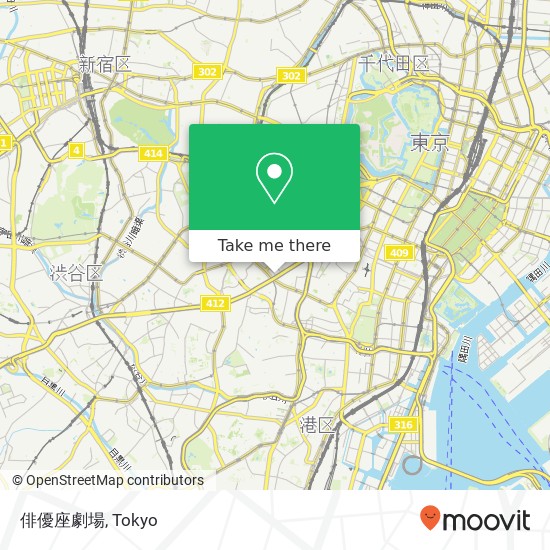 俳優座劇場 map