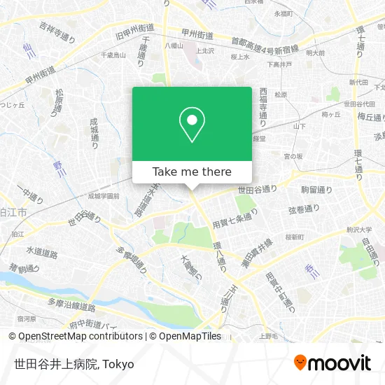 世田谷井上病院 map