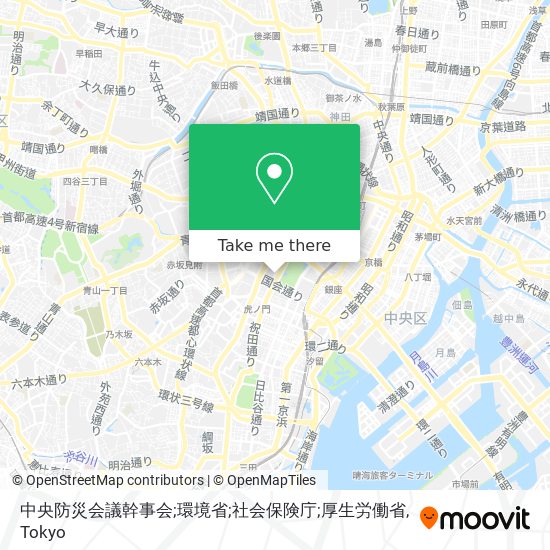 中央防災会議幹事会;環境省;社会保険庁;厚生労働省 map