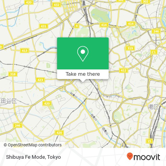 Shibuya Fe Mode map