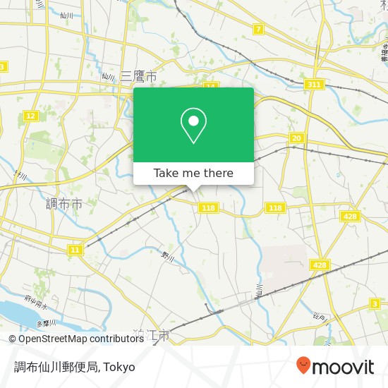 調布仙川郵便局 map