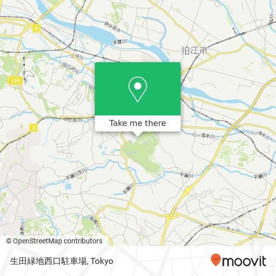 生田緑地西口駐車場 map